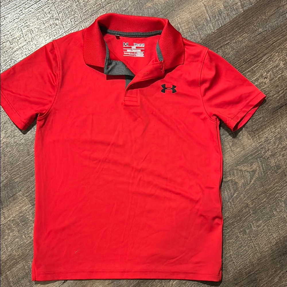 Under Armour Bright Red Polo Shirt